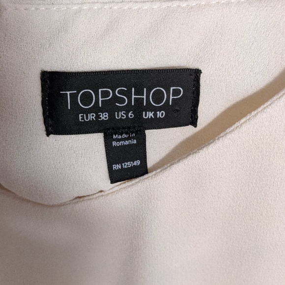 SOLD TOPSHOP Classy Cream Dress - Picture 3 of 4